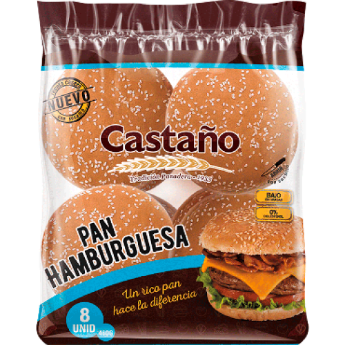 castaño - pan hamburger